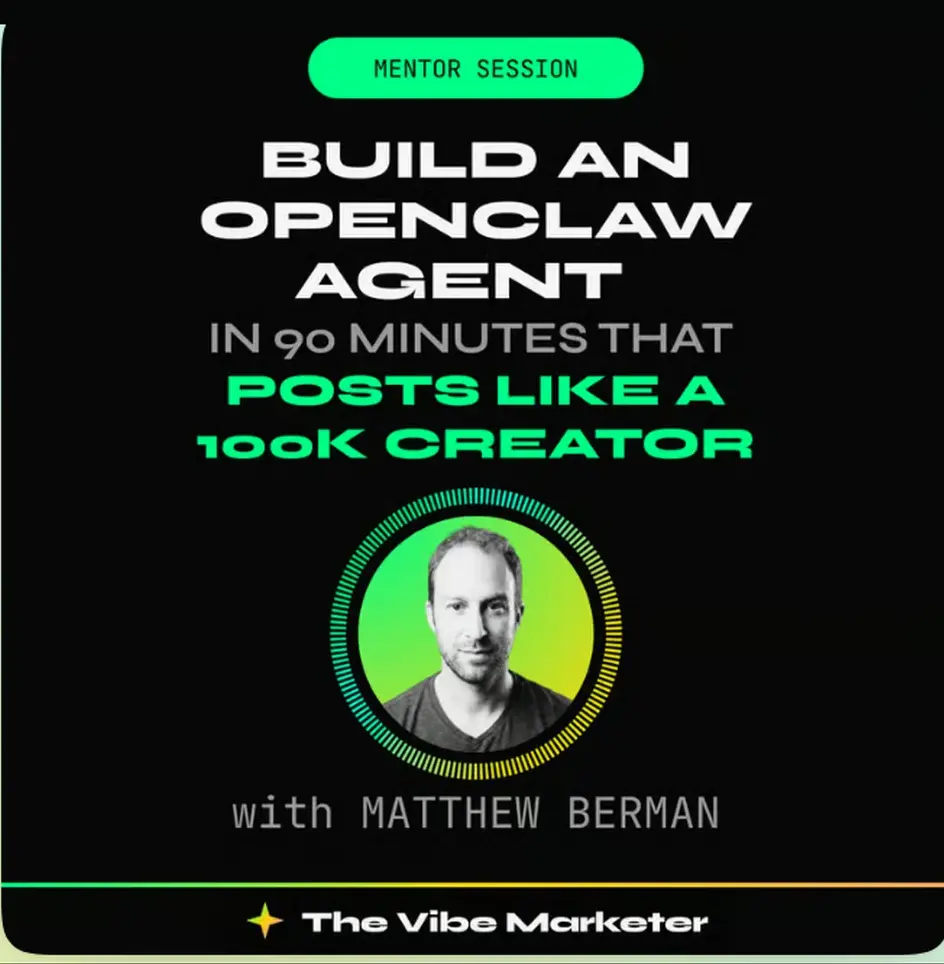 Matt Berman led a 90-minute mentor session for The Vibe Marketers